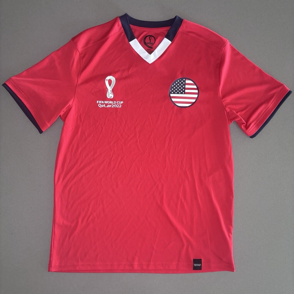 FIFA World Cup Jersey Medium Red Qatar 2022 Official USA Soccer Kit Futbol